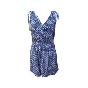 Lucky Brand Sleeveless Navy Print Boho Dress With Pockets Size M Medium